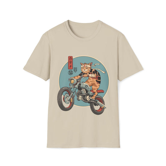 Motorcycle Cat in Japanese Style (unisex tshirt)