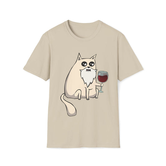 Godcat with Glass of Red Wine, Exploding Kittens (unisex tshirt)