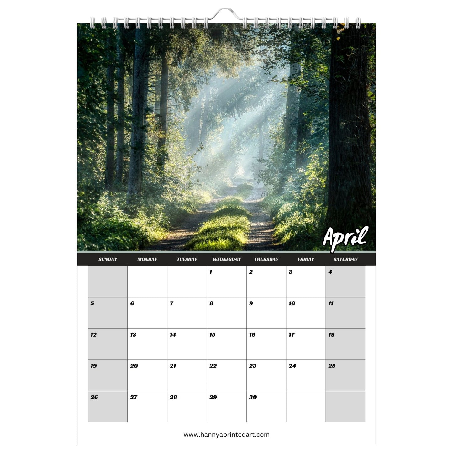 Forests 2026 - Calendar with planner