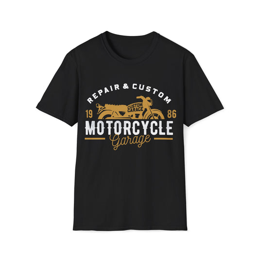 Motorcycle Garage - Repair and Custom (unisex tshirt)