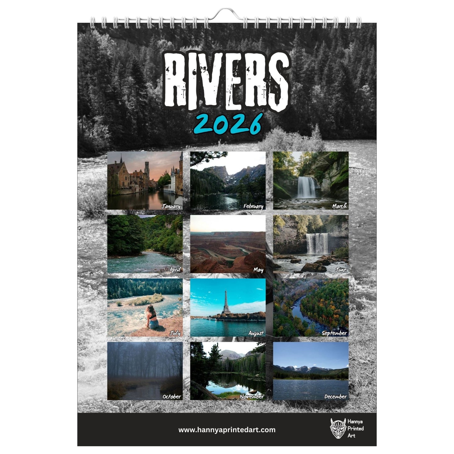 Rivers 2026 - Calendar with planner