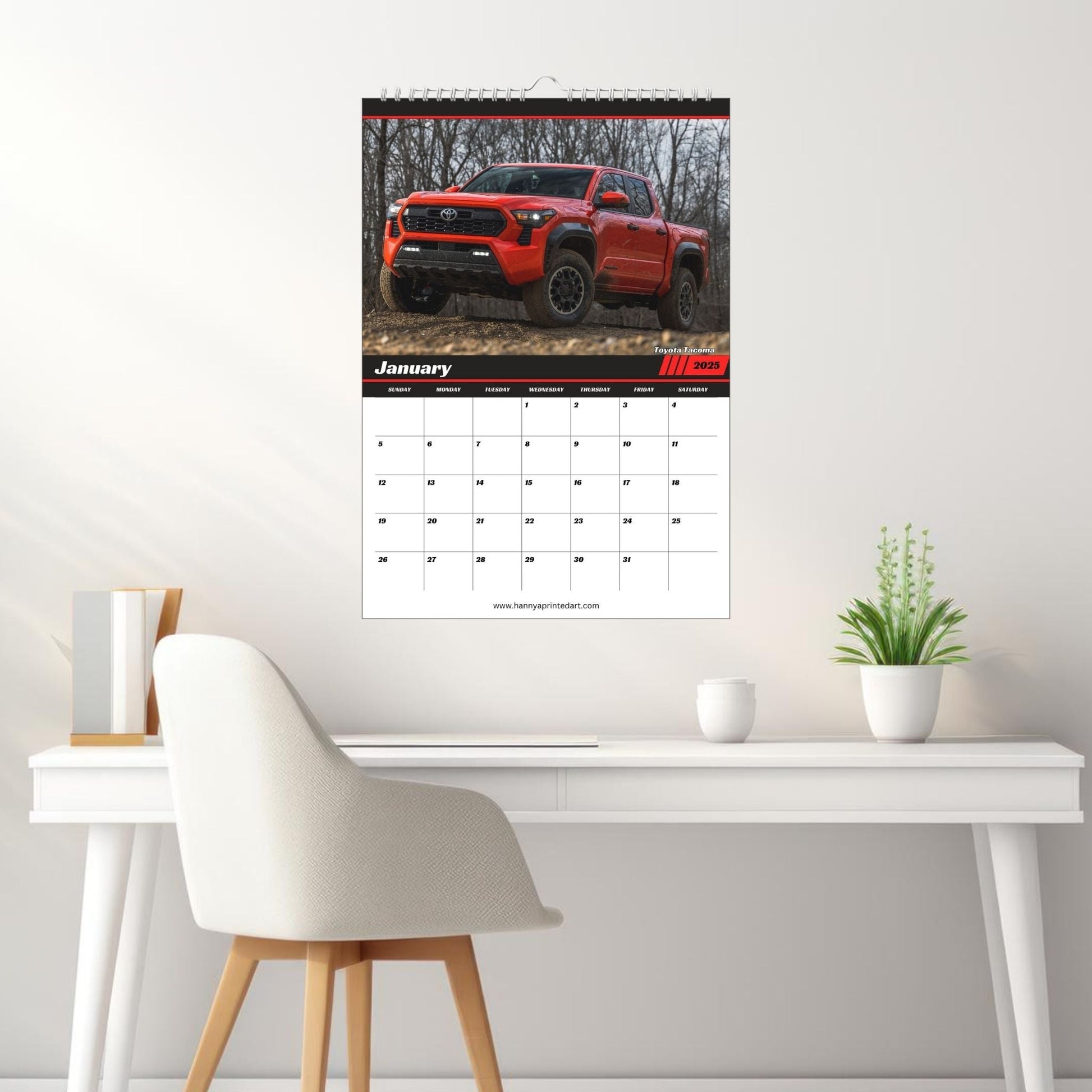 Pickup Trucks 2025 - Calendar with Planner - Hannya Printed Art