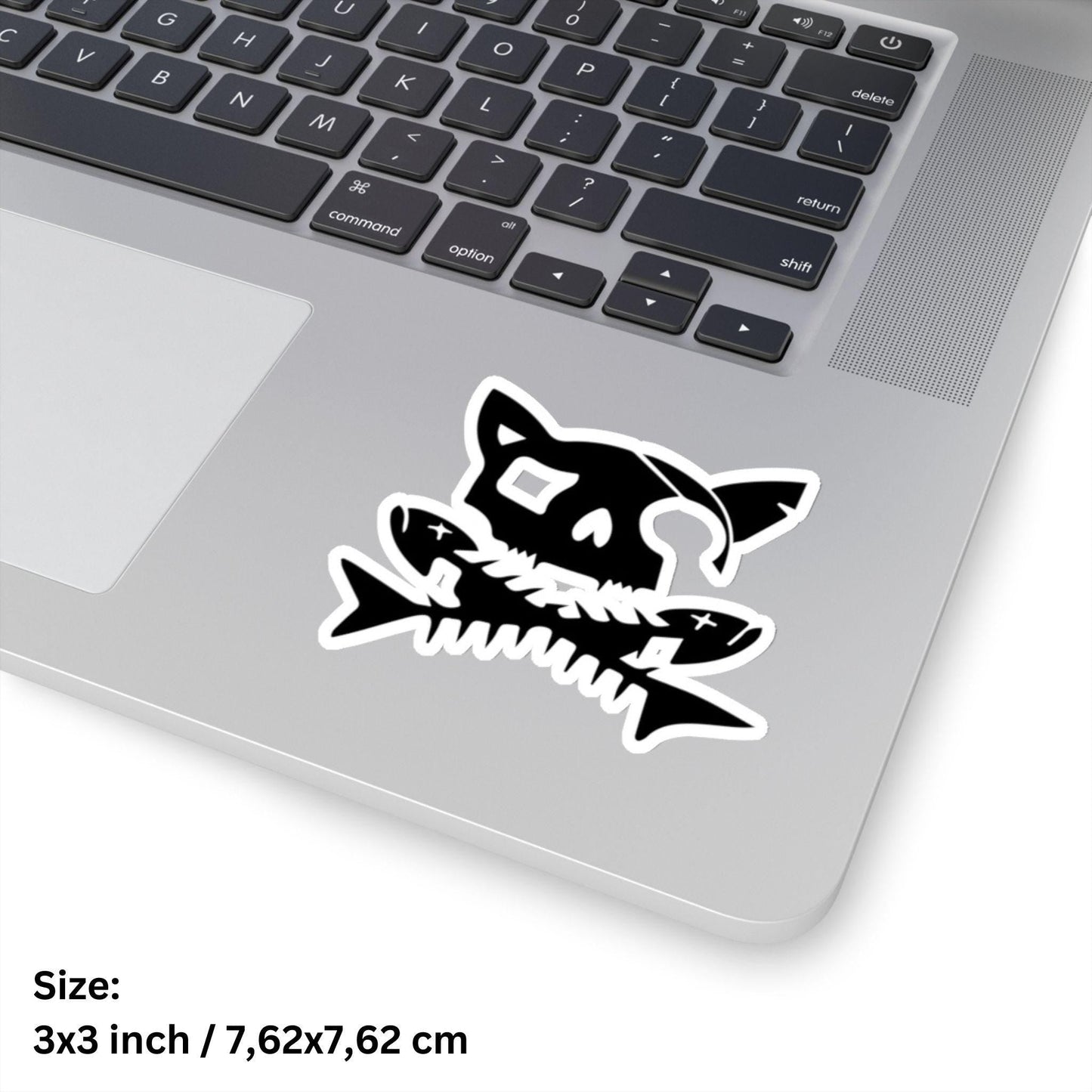 Pirate Cat Jolly Roger Sticker - Kiss - Cut Style - Hannya Printed Art