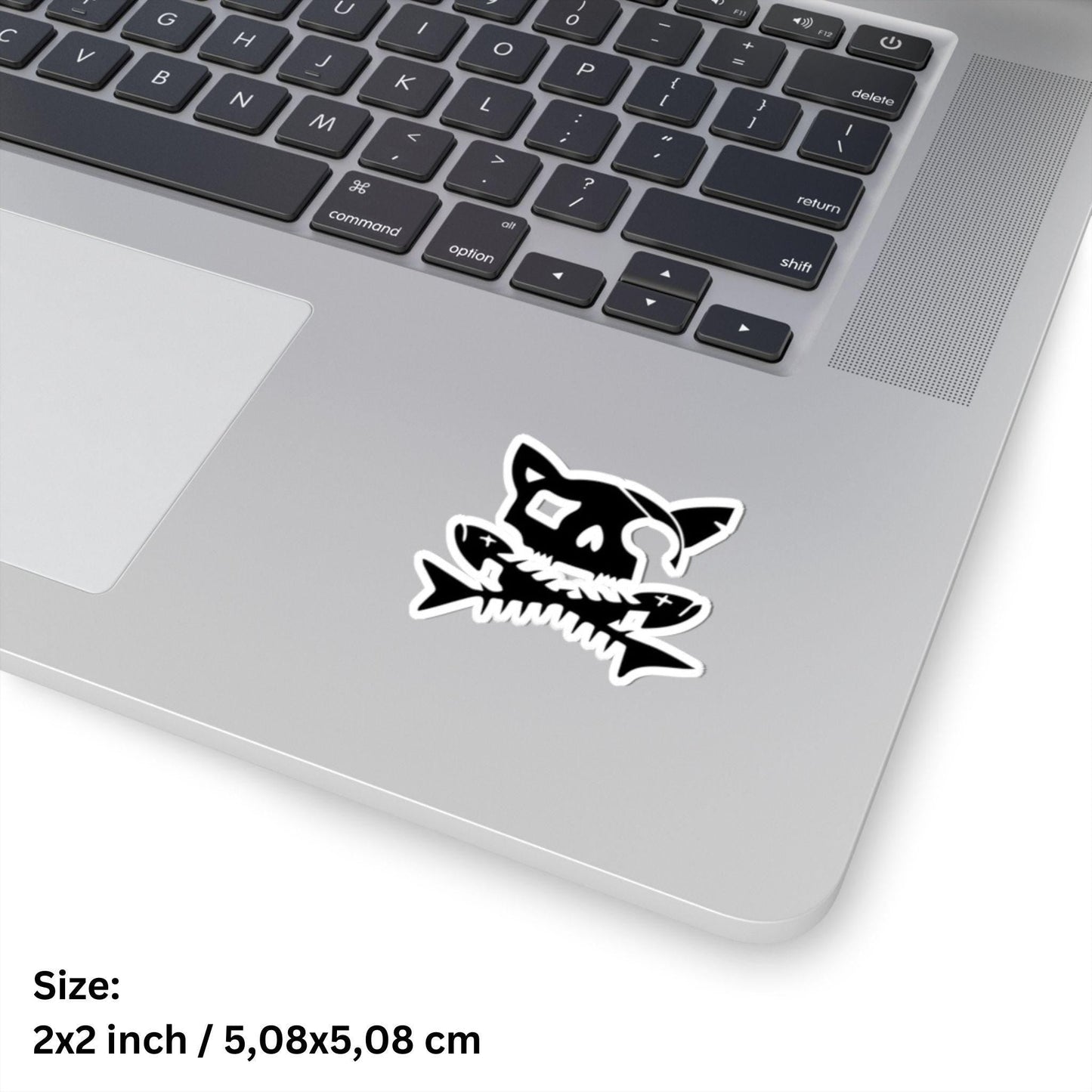 Pirate Cat Jolly Roger Sticker - Kiss - Cut Style - Hannya Printed Art