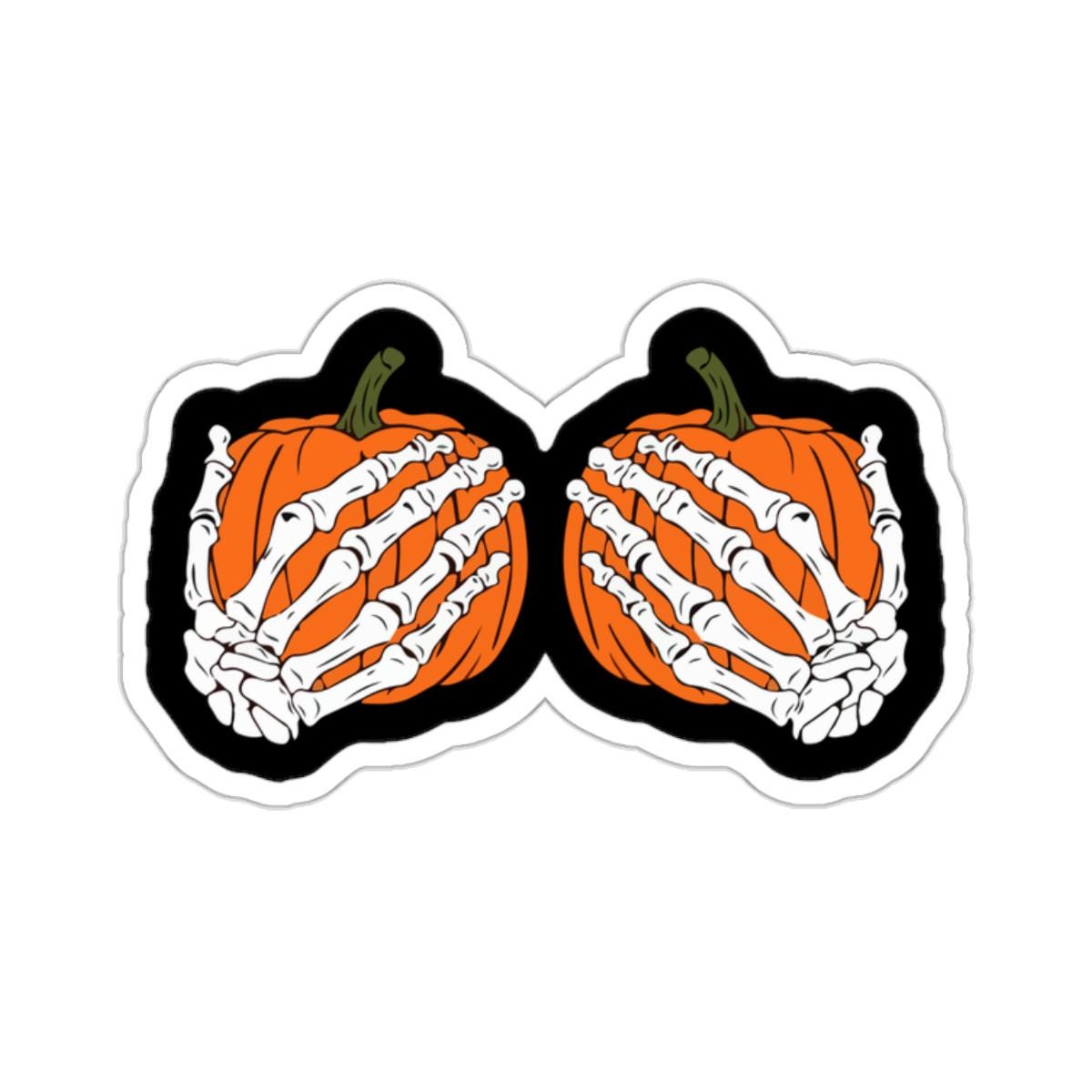 Pumpkin Boobs Sticker - Kiss - Cut Style - Hannya Printed Art