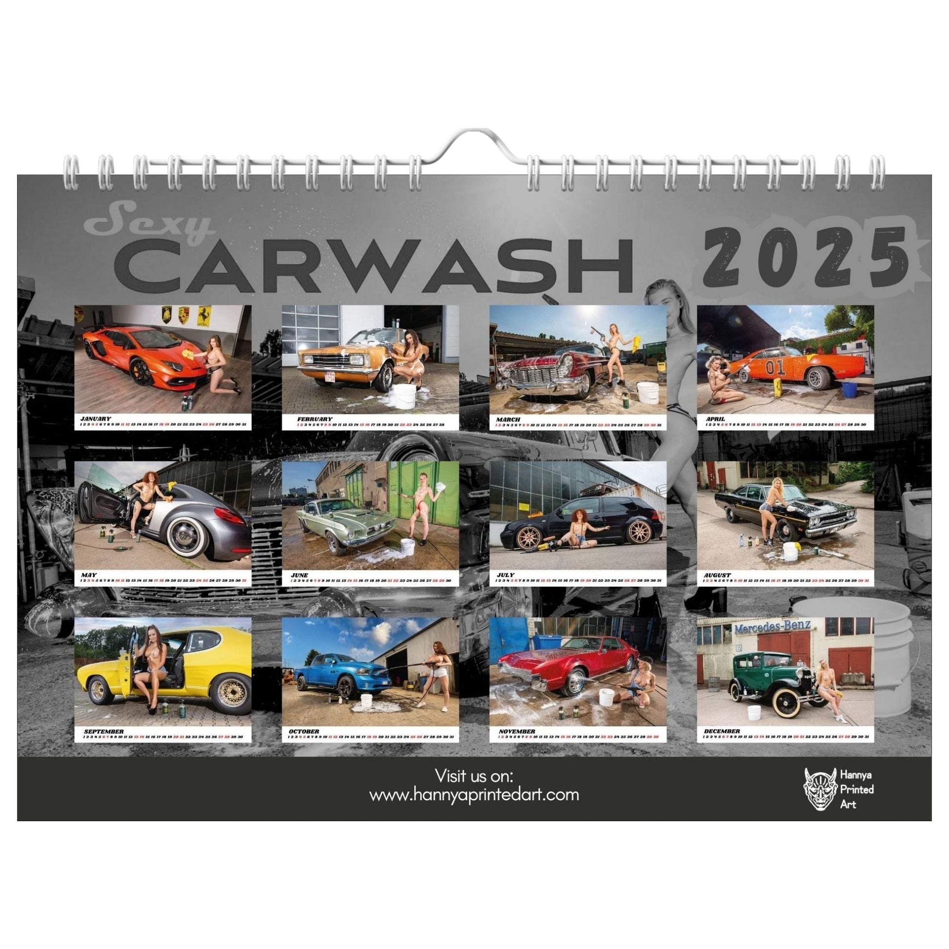 Sexy Carwash 2025 - Calendar - Hannya Printed Art