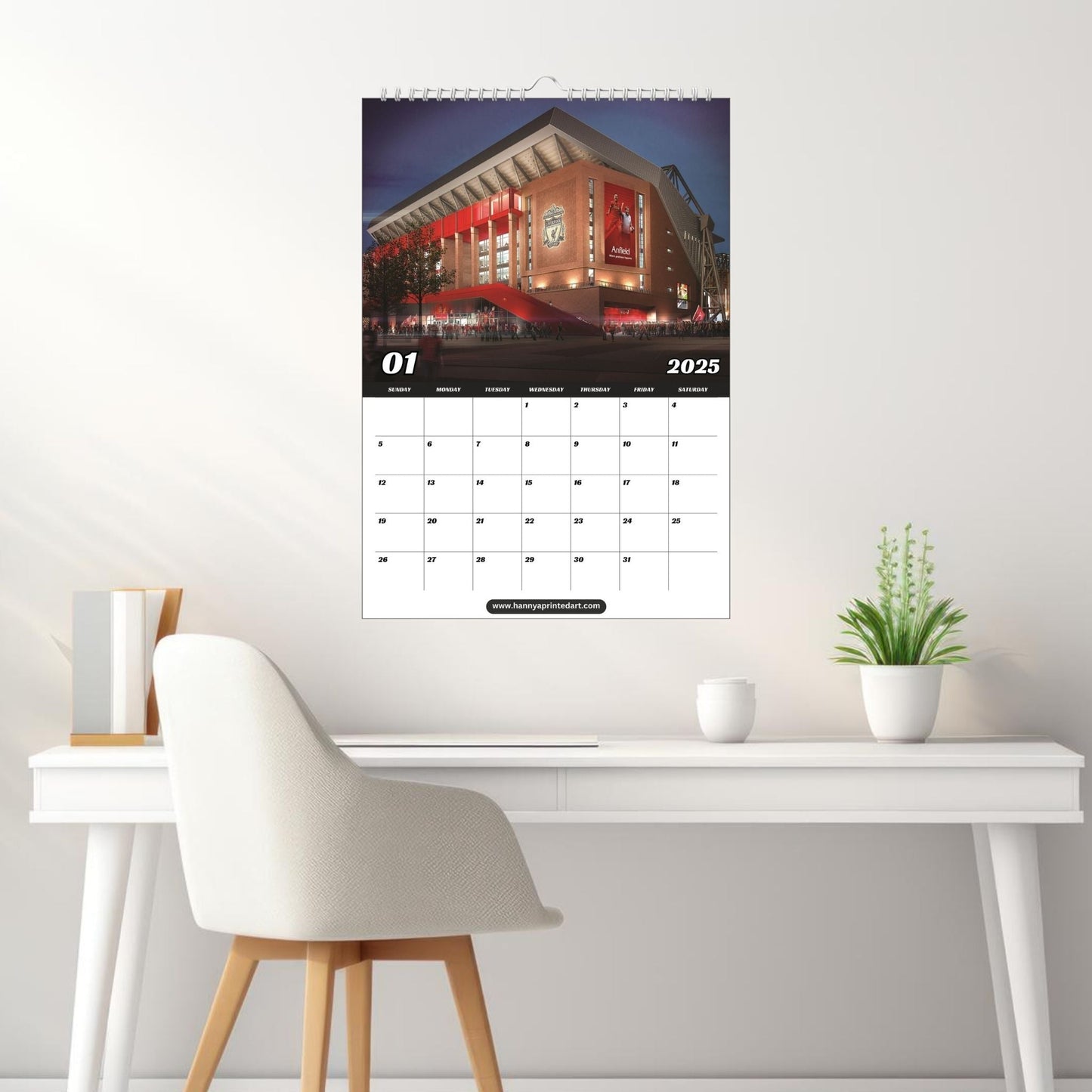 Soccer Stadiums 2025 - Calendar and Planner - Hannya Printed Art