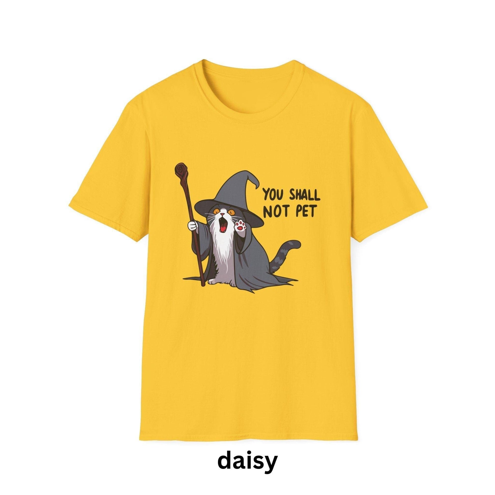 You Shal Not Pet Parody Cat Quote Tshirt (Unisex Softstyle) - Hannya Printed Art