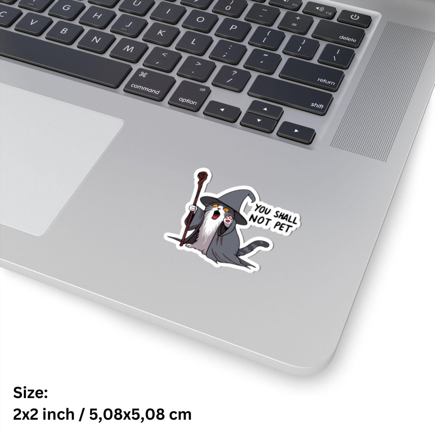 You Shall Not Pet Cat Quote Sticker - Kiss - Cut Style - Hannya Printed Art